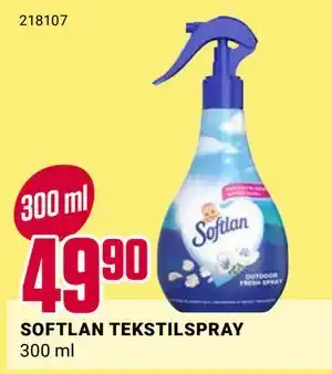Europris SOFTLAN TEKSTILSPRAY tilbud