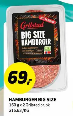 Bunnpris HAMBURGER BIG SIZE tilbud