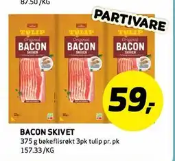 Bunnpris BACON SKIVET tilbud