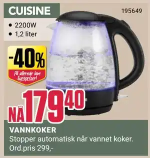 Europris VANNKOKER tilbud