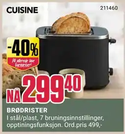 Europris BRØDRISTER tilbud