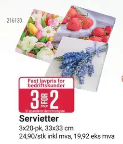 Europris Servietter tilbud
