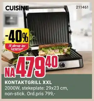 Europris KONTAKTGRILL XXL tilbud