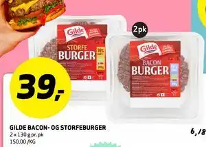 Bunnpris GILDE BACON- OG STORFEBURGER tilbud