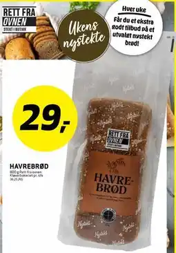 Bunnpris HAVREBRØD tilbud