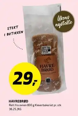 Bunnpris HAVREBRØD tilbud