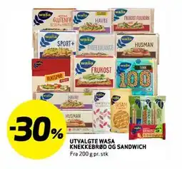 Bunnpris UTVALGTE WASA KNEKKEBRØD OG SANDWICH tilbud
