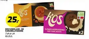 Bunnpris KOS SJOKOLADE- OG KARAMELLPUDDING tilbud