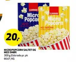 Bunnpris MICROPOPCORN SALTET OG MED SMØR tilbud