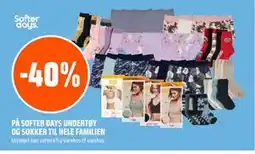 Coop Obs 40% PÅ SOFTER DAYS UNDERTØY OG SOKKER TIL HELE FAMILIEN tilbud