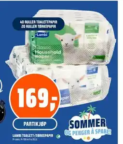 Coop Obs LAMBI TOALETT-/TØRKEPAPIR tilbud