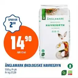 Coop Obs ÄNGLAMARK ØKOLOGISKE HAVREGRYN tilbud