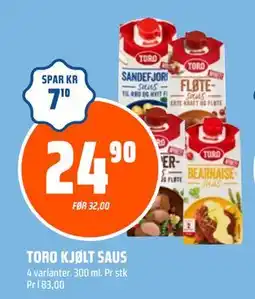 Coop Obs TORO KJØLT SAUS tilbud