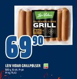 Coop Obs LEIV VIDAR GRILLPØLSER tilbud