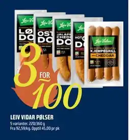Coop Obs LEIV VIDAR PØLSER tilbud