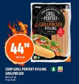 Coop Obs COOP GRILL PERFEKT KYLLING GRILLPØLSER tilbud