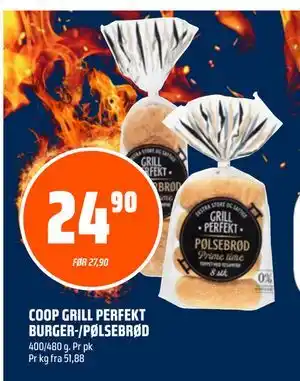 Coop Obs COOP GRILL PERFEKT BURGER-/PØLSEBRØD tilbud