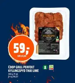 Coop Obs OOP GRILL PERFEKT KYLLINGSPYD THAI LIME tilbud