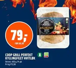 Coop Obs COOP GRILL PERFEKT KYLLINGFILET HVITLØK tilbud