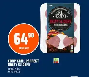 Coop Obs COOP GRILL PERFEKT BEEFY SLIDERS tilbud
