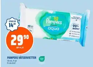 Coop Obs PAMPERS VÅTSERVIETTER tilbud