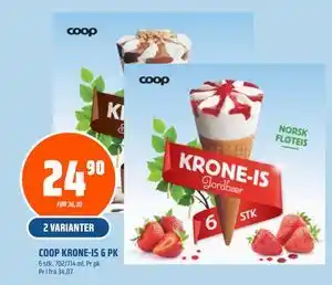 Coop Obs COOP KRONE-IS 6 PK tilbud
