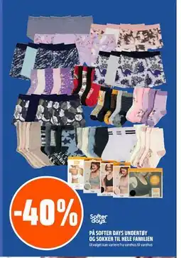 Coop Obs 40% PÅ SOFTER DAYS UNDERTØY OG SOKKER TIL HELE FAMILIEN tilbud