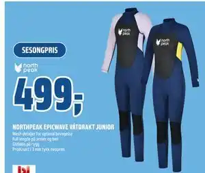 Coop Obs NORTHPEAK EPICWAVE VÅTDRAKT JUNIOR tilbud
