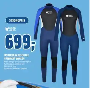 Coop Obs NORTHPEAK EPICWAVE VÅTDRAKT VOKSEN tilbud