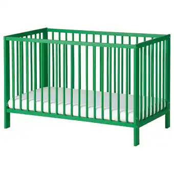 IKEA Gulliver Sprinkelseng, grønn, 60x120 cm tilbud