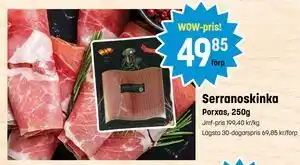 Eurocash Serranoskinka tilbud