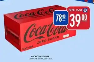 Rema 1000 COCA-COLA U/S 10PK tilbud
