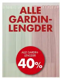 Sparkjøp ALLE GARDINLENGDER tilbud