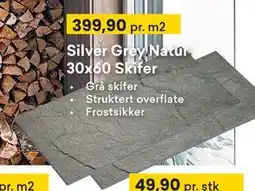 Right Price Tiles Silver Grey Natur 30x60 Skifer tilbud