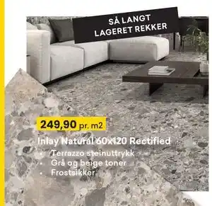 Right Price Tiles Inlay Natural 60x120 Rectified tilbud