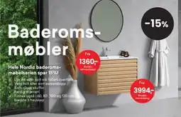 Right Price Tiles Hele Nordic baderomsmøbelserien spar 15%! tilbud