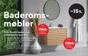 Right Price Tiles Hele Nordic baderomsmøbelserien spar 15%! tilbud