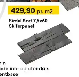 Right Price Tiles Sirdal Sort 7,5x60 Skiferpanel tilbud