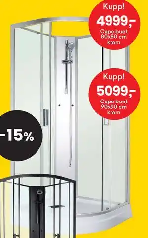 Right Price Tiles Cape buet 80x80 cm krom tilbud