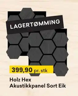 Right Price Tiles Holz Hex Akustikkpanel Sort Eik tilbud
