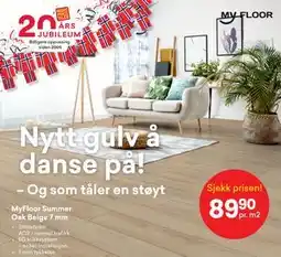 Right Price Tiles MyFloor Summer Oak Beige 7 mm tilbud