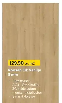 Right Price Tiles Roosen Eik Vanilje 8 mm tilbud