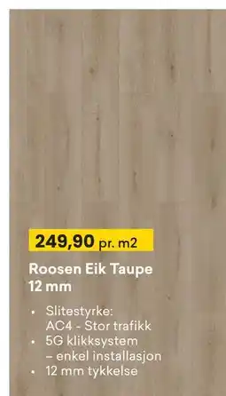 Right Price Tiles Roosen Eik Taupe 12 mm tilbud