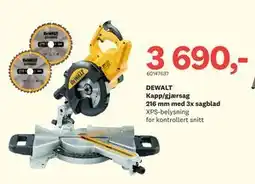 Bygger'n DEWALT Kapp/gjærsag 216 mm med 3x sagblad tilbud