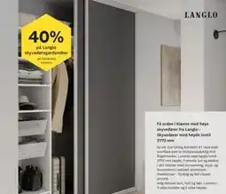 Bygger'n 40% på Langlo skyvedørsgarderober tilbud