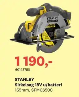 Bygger'n STANLEY Sirkelsag 18V u/batteri tilbud