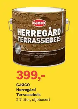Bygger'n GJØCO Herregård Terrassebeis tilbud
