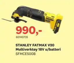 Bygger'n STANLEY FATMAX V20 Multiverktøy 18V u/batteri tilbud