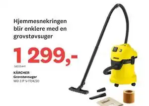 Bygger'n KÄRCHER Grovstøvsuger tilbud