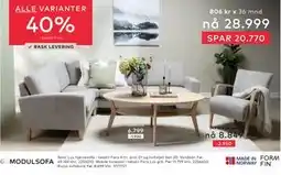 Skeidar Noor Lux hjørnesofa tilbud